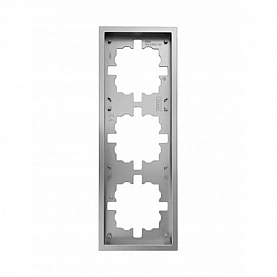 Рамка Lezard Zima 704-7400-148 3 поста матовый серый