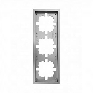 Рамка Lezard Zima 704-7400-148 3 поста матовый серый