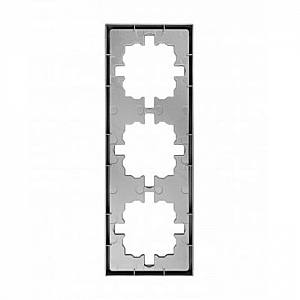 Рамка Lezard Zima 704-7400-148 3 поста матовый серый. Изображение - 1