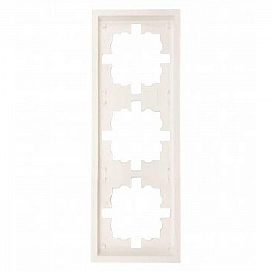 Рамка Lezard Zima 704-9000-148 3 поста слоновая кость