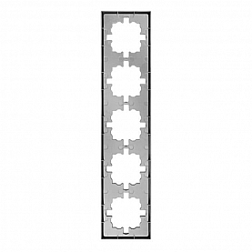 Рамка Lezard Zima 704-7400-150 5 постов матовый серый