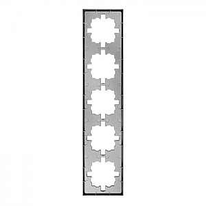 Рамка Lezard Zima 704-7400-150 5 постов матовый серый