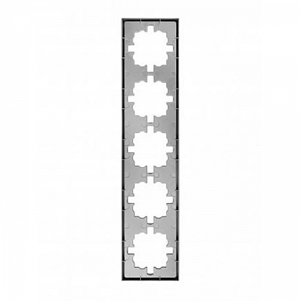 Рамка Lezard Zima 704-7400-150 5 постов матовый серый