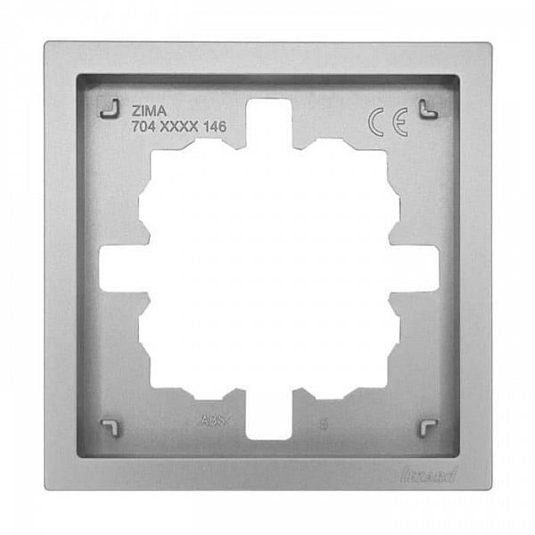 Рамка Lezard Zima 704-7400-146 1 пост матовый серый