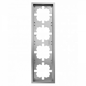 Рамка Lezard Zima 704-7400-149 4 поста матовый серый