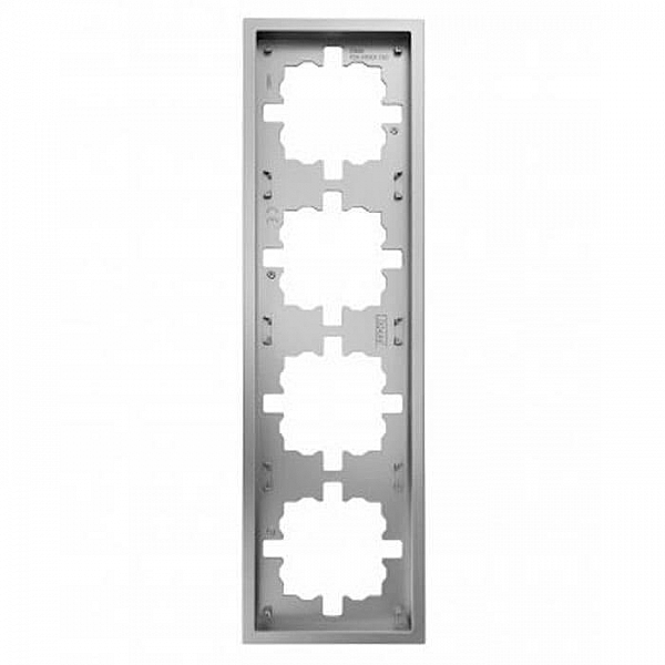 Рамка Lezard Zima 704-7400-149 4 поста матовый серый