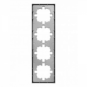 Рамка Lezard Zima 704-7400-149 4 поста матовый серый. Изображение - 1