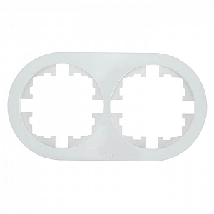 Рамка Lezard Osen 744-0200-147 2 поста круглая без вставки белая