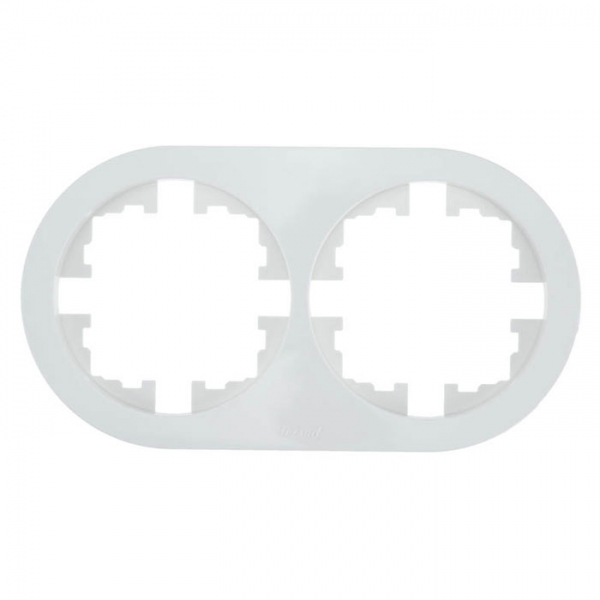 Рамка Lezard Osen 744-0200-147 2 поста круглая без вставки белая