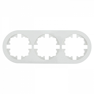 Рамка Lezard Osen 744-0200-148 3 поста круглая без вставки белая