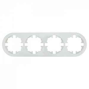 Рамка Lezard Osen 744-0200-149 4 поста круглая без вставки белая