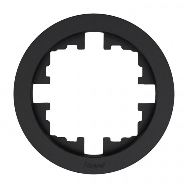 Рамка Lezard Osen 744-4200-146 1 пост круглая без вставки черный бархат