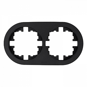 Рамка Lezard Osen 744-4200-147 2 поста круглая без вставки черный бархат