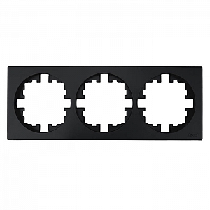 Рамка Lezard Osen 743-4200-148 3 поста без вставки черный бархат