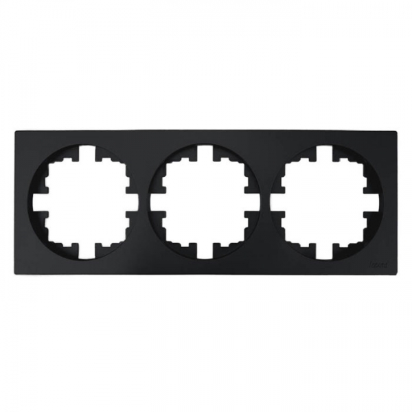 Рамка Lezard Osen 743-4200-148 3 поста без вставки черный бархат