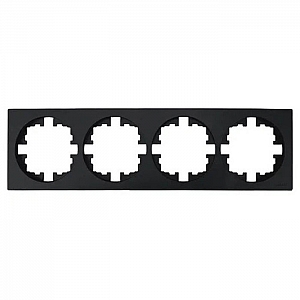 Рамка Lezard Osen 743-4200-149 4 поста без вставки черный бархат