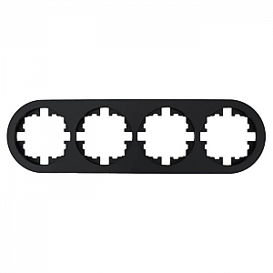 Рамка Lezard Osen 744-4200-149 4 поста круглая без вставки черный бархат