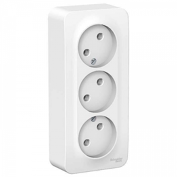 Розетка Systeme Electric Blanca BLNRA000311 3 места без заземления белая