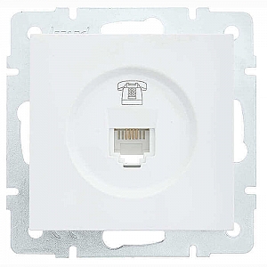 Розетка телефонная Lezard Vesna 742-0288-137 евро белая