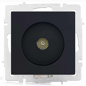 Розетка TV Lezard Vesna 742-4288-130 оконечная чёрный бархат