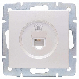 Розетка телефонная Lezard Vesna 742-3088-137 евро жемчужно-белый перламутр