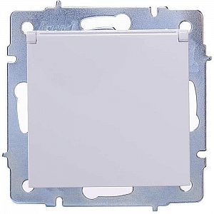 Розетка Lezard Vesna 742-0288-123B 1 место с заземлением с крышкой ПБТ белая