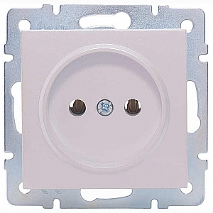 Розетка Lezard Vesna 742-3088-121B 1 место без заземления ПБТ жемчужно-белый перламутр