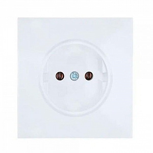 Розетка Lezard Zima 704-0288-121BQC 1 место безвинтовой без заземления белая