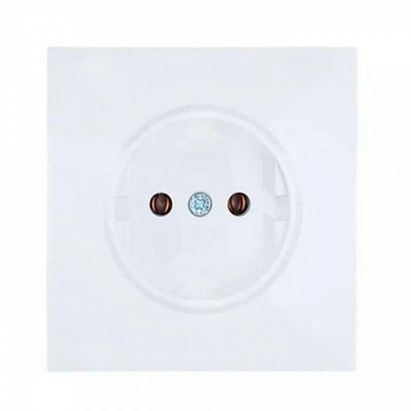 Розетка Lezard Zima 704-0288-121BQC 1 место безвинтовой без заземления белая