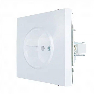 Розетка Lezard Zima 704-0288-121BQC 1 место безвинтовой без заземления белая. Изображение - 1