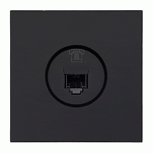 Розетка телефонная Lezard Zima 704-4288-137 евро черный бархат