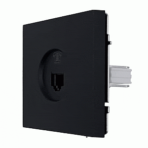 Розетка телефонная Lezard Zima 704-4288-137 евро черный бархат. Изображение - 1