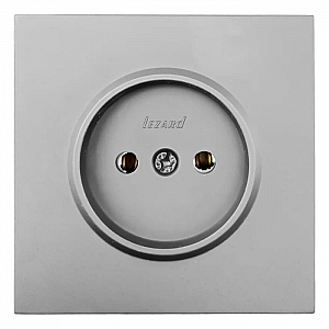 Розетка Lezard Zima 704-7488-121BQC 1 место безвинтовой без заземления ПБТ матовый серый