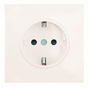 Розетка Lezard Zima 704-9088-124BQC 1 место безвинтовой с защитой от детей ПБТ слоновая кость