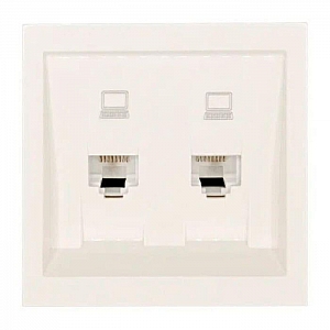 Розетка компьютерная Lezard Zima 704-9088-141 2 места слоновая кость