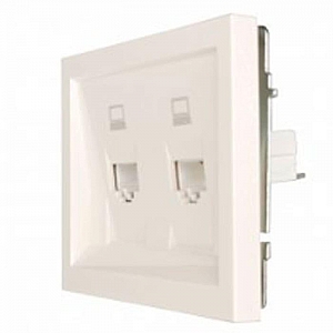 Розетка компьютерная Lezard Zima 704-9088-141 2 места слоновая кость. Изображение - 1