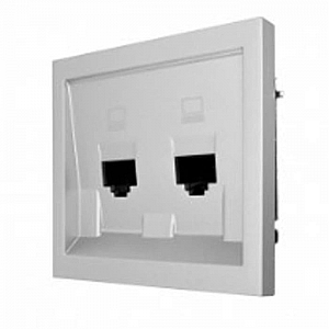 Розетка компьютерная Lezard Zima 704-7488-141 2 места матовый серый. Изображение - 1