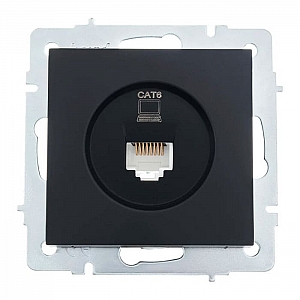 Розетка компьютерная Lezard Zima 704-4288-140 черный бархат