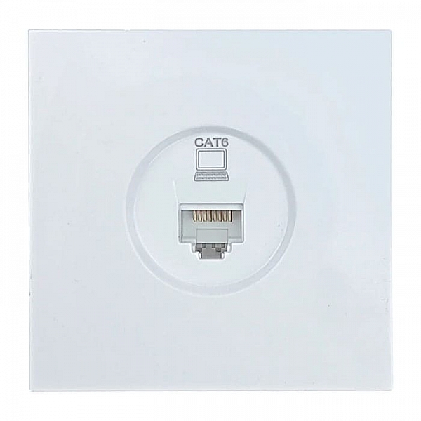 Розетка компьютерная Lezard Zima 704-0288-140 кат.6е белая