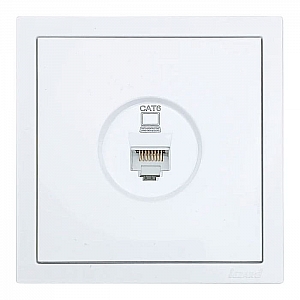 Розетка компьютерная Lezard Zima 704-0288-140 кат.6е белая. Изображение - 2