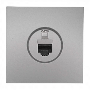 Розетка компьютерная Lezard Zima 704-7488-140 матовый серый