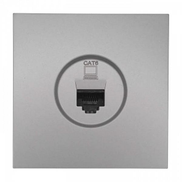 Розетка компьютерная Lezard Zima 704-7488-140 матовый серый