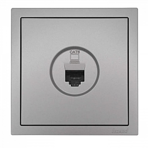 Розетка компьютерная Lezard Zima 704-7488-140 матовый серый. Изображение - 3