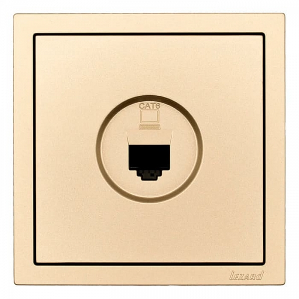 Розетка компьютерная Lezard Zima 704-3688-140 золото