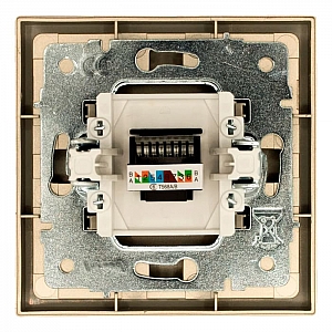 Розетка компьютерная Lezard Zima 704-3688-140 золото. Изображение - 3