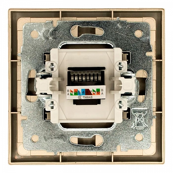 Розетка компьютерная Lezard Zima 704-3688-140 золото