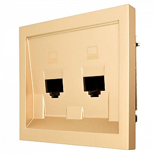 Розетка компьютерная Lezard Zima 704-3688-141 2 места золото. Изображение - 1
