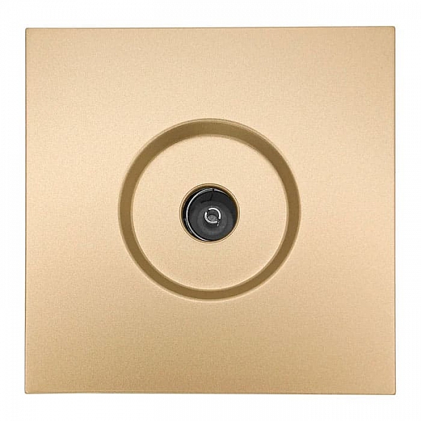 Розетка TV Lezard Zima 704-3688-130 оконечная золото