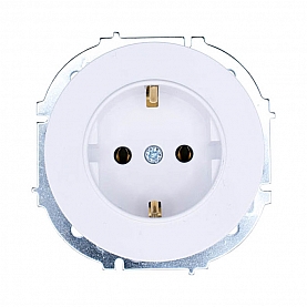 Розетка Lezard Osen 743-0288-122B 1 место с заземлением ПБТ белая