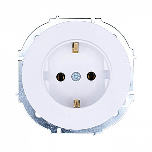 Розетка Lezard Osen 743-0288-122B 1 место с заземлением ПБТ белая